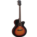 Cort SFX-E Series Acoustic/Electric Guitar, 3 Tone Satin Sunburst
