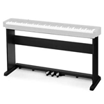 Wooden Console Stand with 3 Pedals for Casio 88 Key Digital Pianos