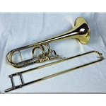 Bach 50A3 Stradivarius Pro Bb/F/Gb Bass Trombone with Hagmann In-Line Valves, gently used