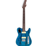 Michael Kelly 59 Port Thinline Electric Guitar, Transparent Blue