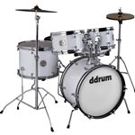 DDrum D1 Junior Drum Set, Solid White (D1516WHT)