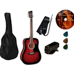 Jay Turser Acoustic Pack (with case, picks, tuner, and DVD), Red