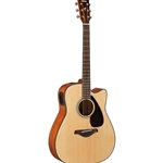 Yamaha Solid Top Cutaway Folk Acoustic/Electric Guitar