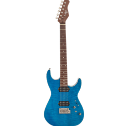 Michael Kelly 1962 Flame Electrick Guitar, Flame Transluscent Blue MK62FTBMCR